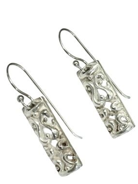 Vintage Mexico Sterling Silver 925 Filigree Earrings